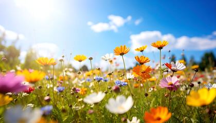Sunny Wildflower Meadow Bloom.