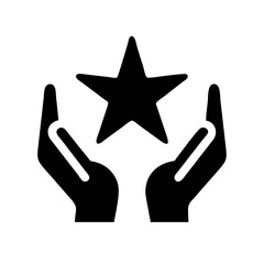Hands holding a star 