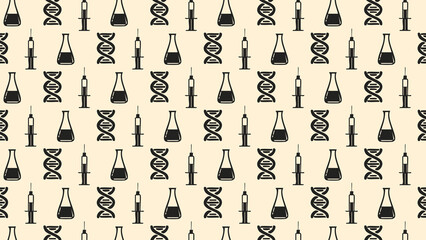 Vector seamless doctor pattern colored