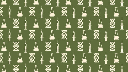 Vector seamless doctor pattern colored