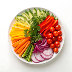 fresh vegetables on a plate