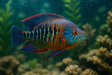  Colorful Fish in Deep Water Environment