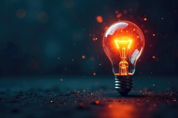 A lightbulb illuminates a complex network of interconnected nodes, symbolizing the culmination of numerous thoughts and ideas into a single, comprehensive concept , invention, concept