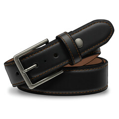 black leather belt