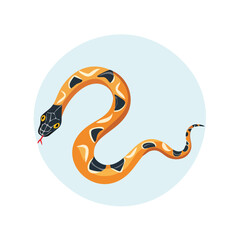 Fototapeta premium Western Hognose Snake illustrated through prismatic light patterns and faceted symmetry in abstract style.