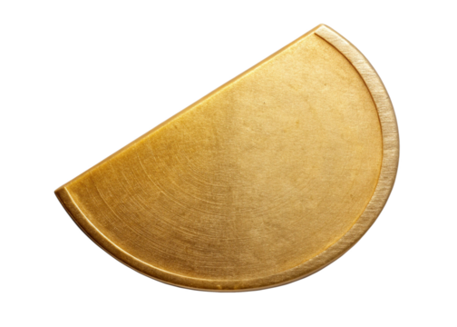 Quarter circle isolated on white background