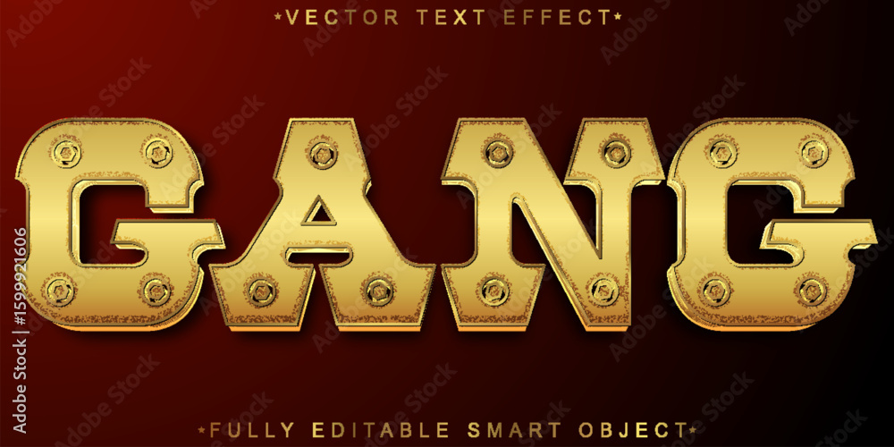 Poster powerful dangerous street gang mafia crime unity style design vector fully editable smart object tex