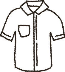 소매가 짧은 셔츠 라인 드로잉
