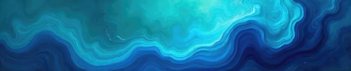 Fototapeta premium A vibrant, abstract image depicting a swirling blend of deep blues and teals, suggestive of global connectivity and international collaboration , contemporary, harmony
