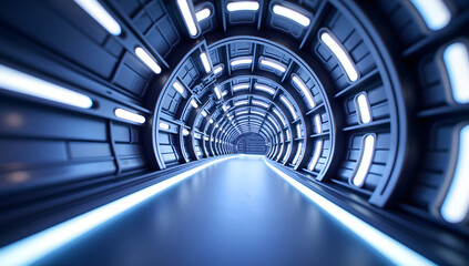 Fototapeta premium Blue technology abstract photon big data network creative illustration