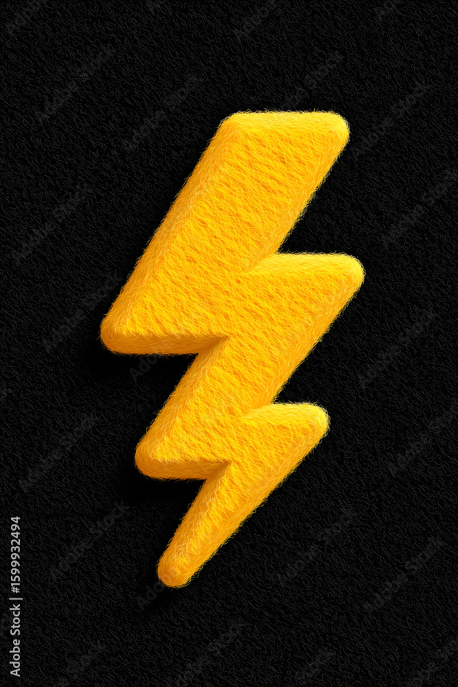 Poster 3d lightning icon lightning weather energy dangerous force symbolic element
