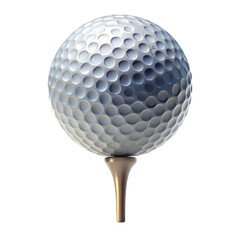golf ball on a tee isolated on transparent background