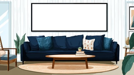 Interior living room scene