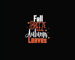 Hand-drawn autumn leaves collection and Autumn vector T-shirt design
