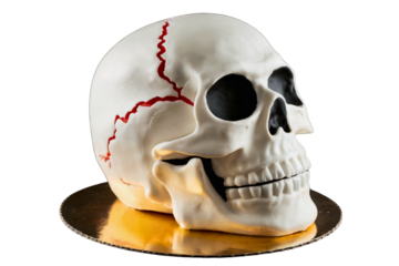 Skull Cake with Stitches – Realistic Horror Halloween Treat