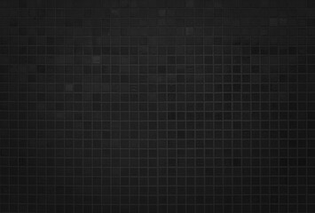 Dark black ceramic wall chequered and floor tiles mosaic background in bathroom. Design pattern geometric with grid wallpaper texture decoration pool. Simple seamless abstract surface grunge.