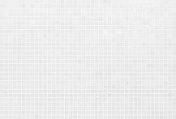 White tile wall chequered background bathroom texture. Ceramic brick wall and floor tiles mosaic background in bathroom and kitchen clean. Design pattern geometric with grid wallpaper decoration.