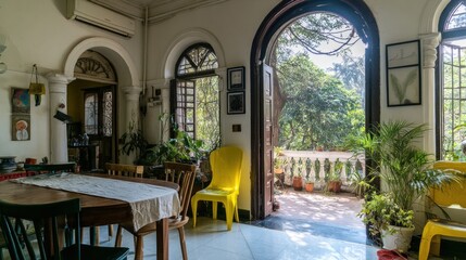 Interior of a home with an open archway