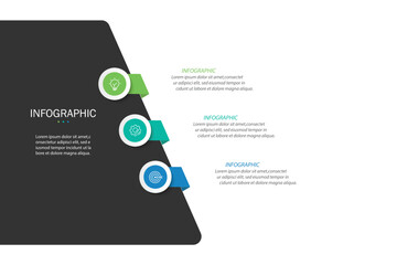  infographic timeline 3 steps template. Timeline, Business presentation. Vector illustration.