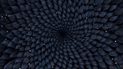 Abstract Radial Pattern Design With Dark Blue Tones