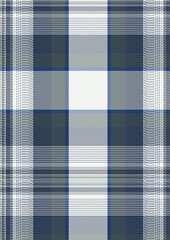 Seamless Blue Gray and White Plaid Pattern Texture for Fabric Design