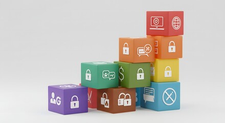 Alphabet blocks arranged to spell out a word in a colorful wooden toy setup
