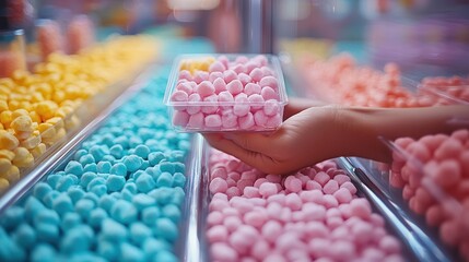 Colorful Candy Selection in a Candy Shop