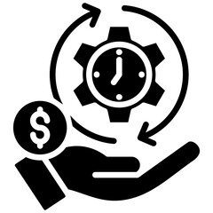 Efficiency glyph icon