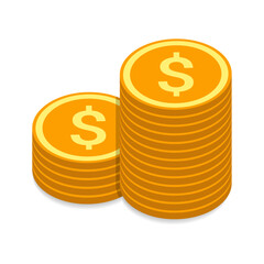 Pile of gold coins representing financial wealth and economic success.

