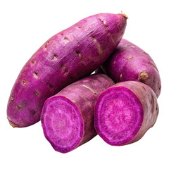 purple yam isolated on transparent background
