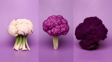 Purple vegetables collection