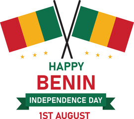 Fototapeta premium Benin Independence Day Celebration vector Design