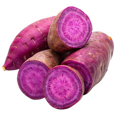 purple yam isolated on transparent background