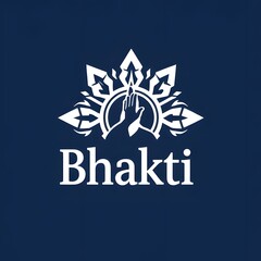 Obraz premium Bhakti yoga spiritual symbol featuring a divine hand in the Abhaya mudra gesture for blessing, surrounded by an ornate lotus mandala. Elegant logo concept for devotion.
