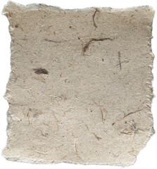 Brown Textured Ripped Old Craft Paper Piece