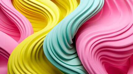 Undulating waves in candy colors