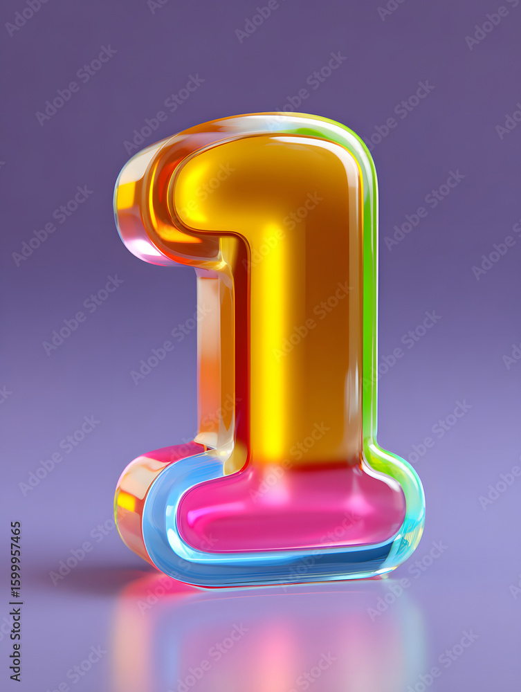 Fototapete 3d rendering digital font big sale event countdown concept element