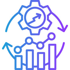 Performance Improvement line gradient icon