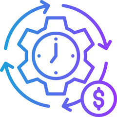 Effectiveness line gradient icon