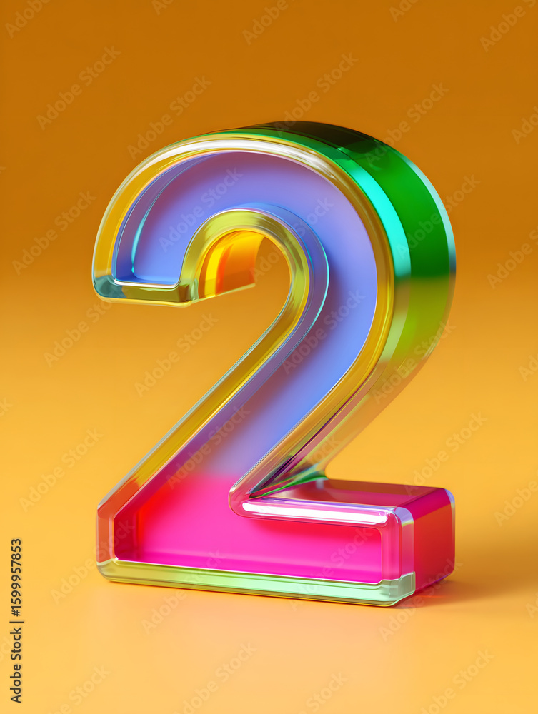 Poster 3d rendering digital font big sale event countdown concept element