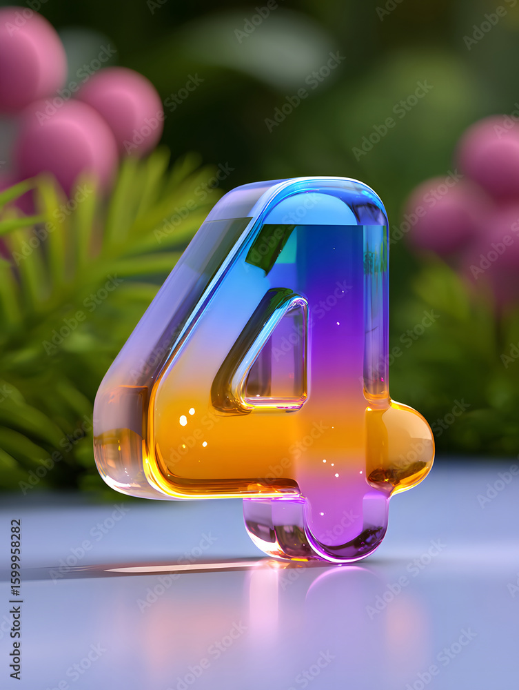 Poster 3d rendering digital font big sale event countdown concept element