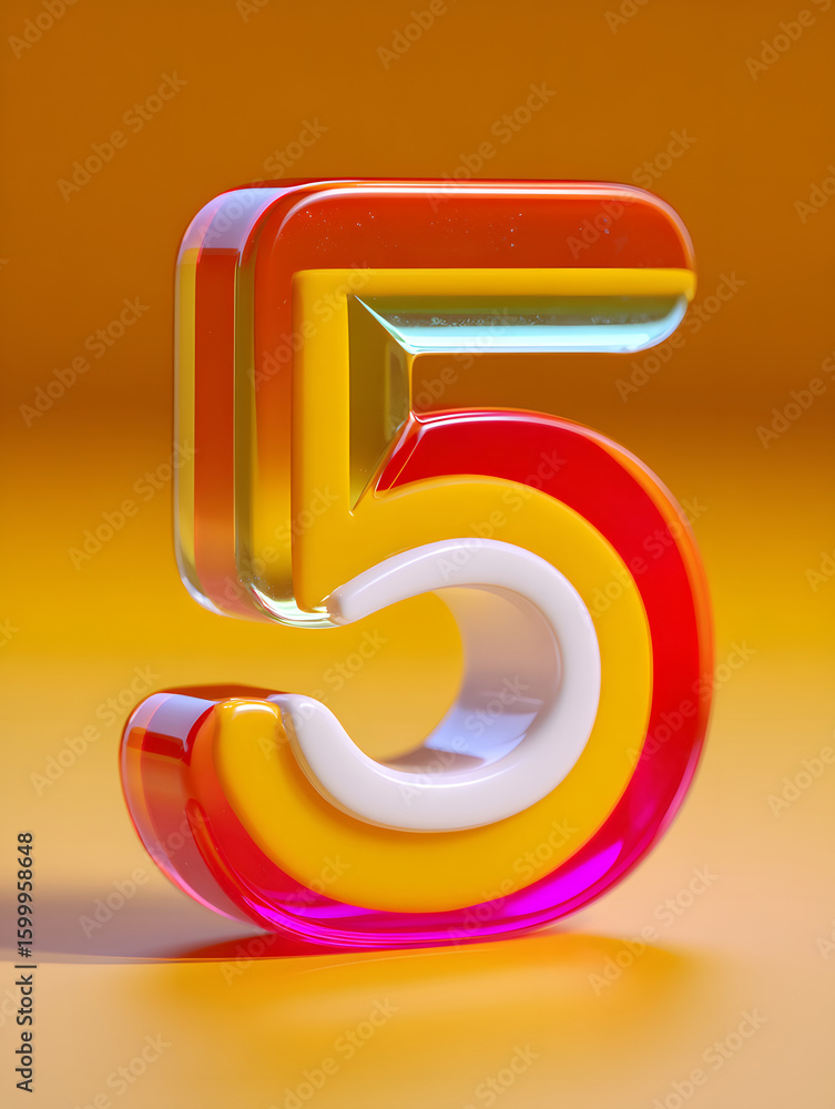 Fototapete 3d rendering digital font big sale event countdown concept element