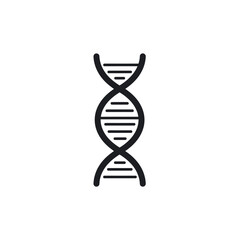 DNA Strand Icon on White