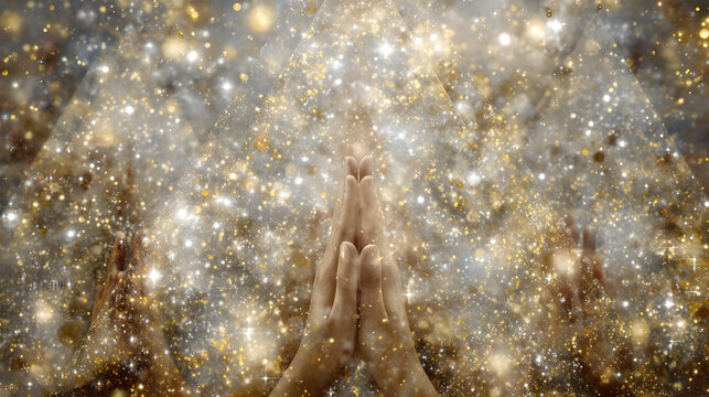 forming galaxies between fingertips in a digital surreal space