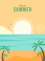 tropical summer banner background