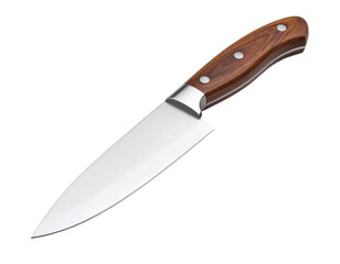 Knife chef kitchen steel blade sharp cutting utensil on transparent background