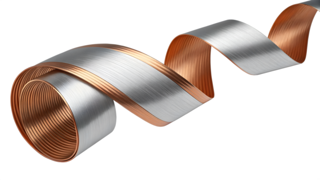 Abstract Metallic Gradient Ribbon