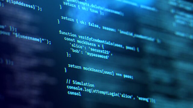 Animation scene coding internet security technology background