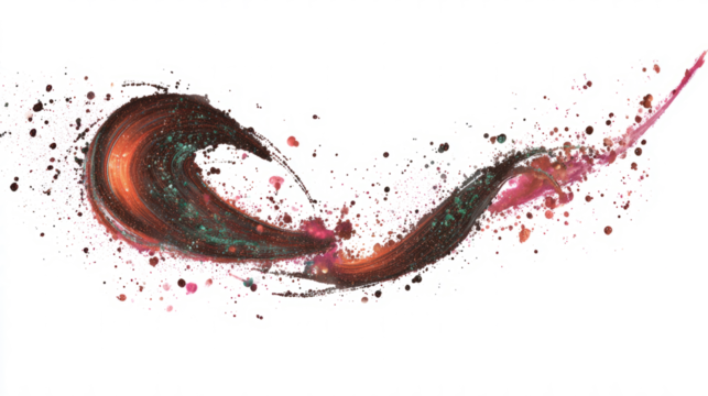 Colorful liquid swirl splashes on white background