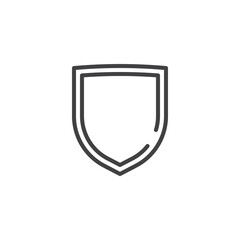 Shield protection line icon